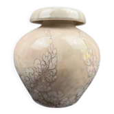 Tharaud Limoges vase with gilded floral decoration and enamelled porcelain – H 26 cm