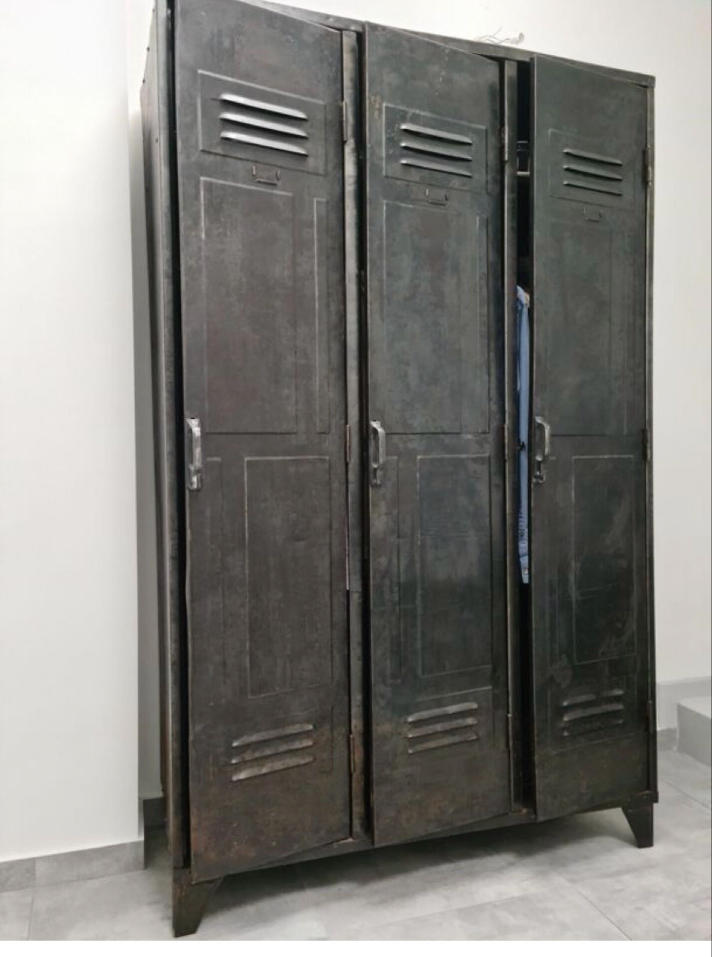 Metal wardrobe locker steel industrial 1950
