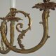 Elegant French Vintage Bronze 5-Light Art Nouveau Style Chandelier