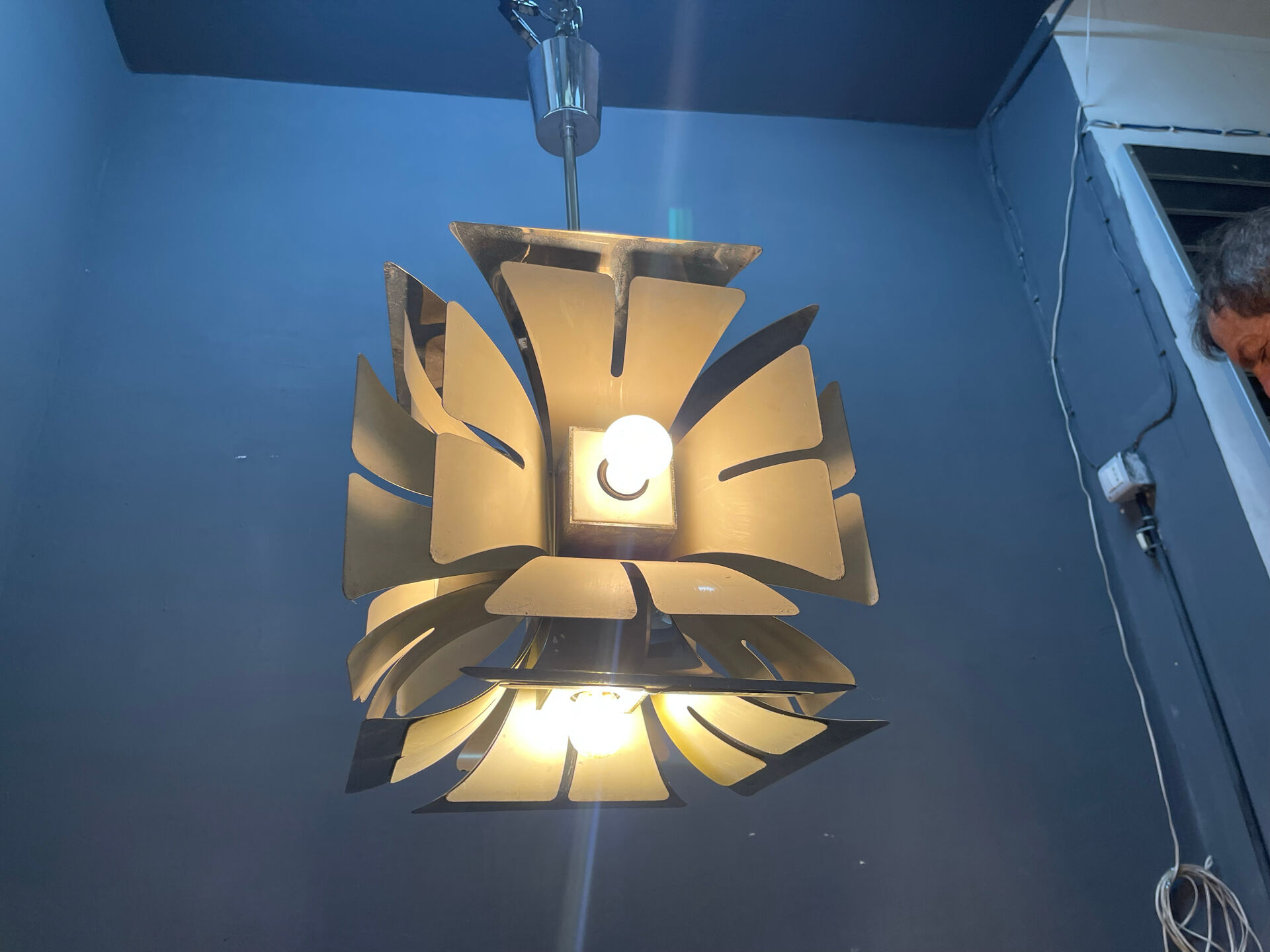 Space Age Chrome Chandelier 1970’s