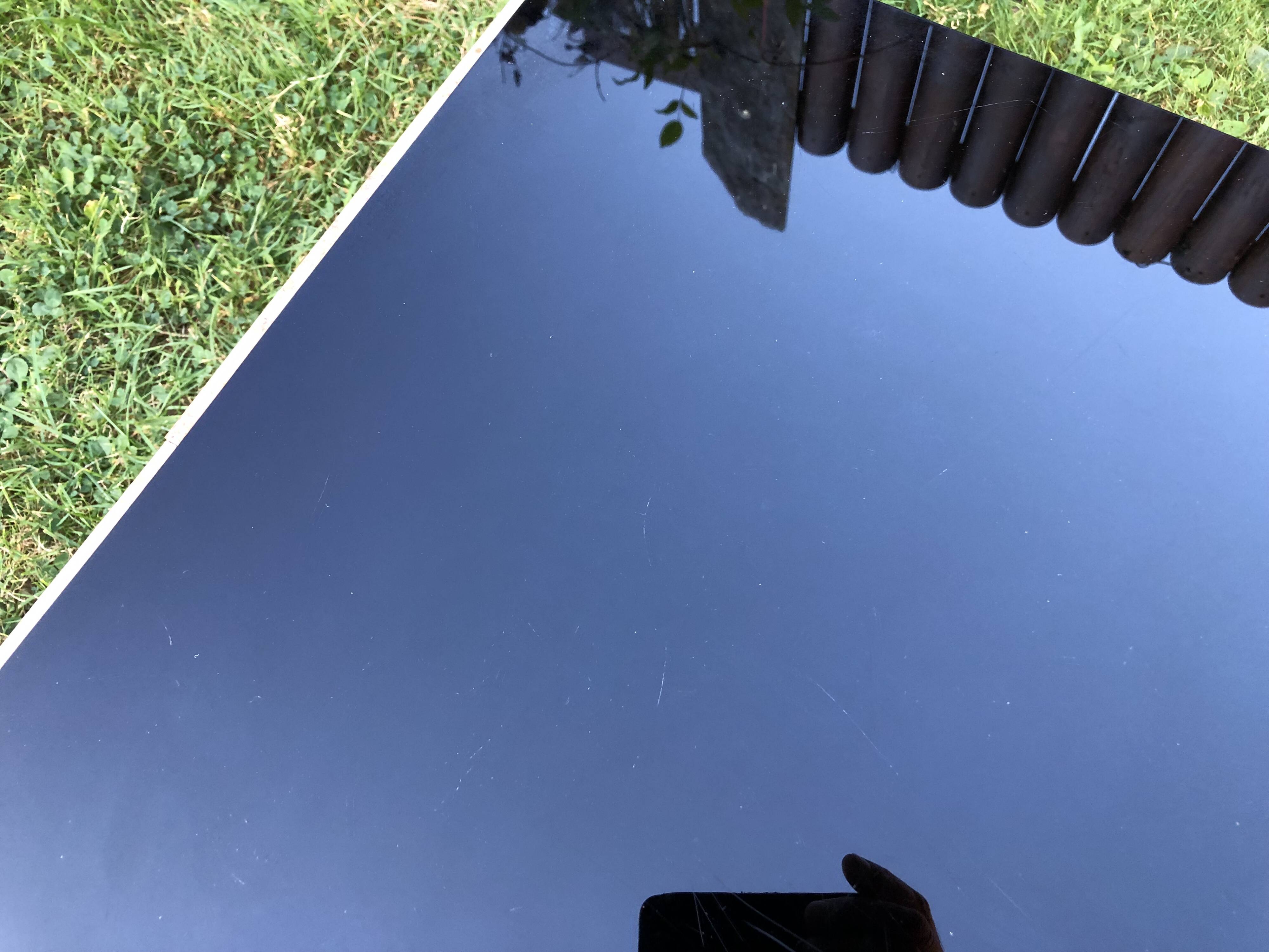 Vintage marble and smoked glass coffee table.