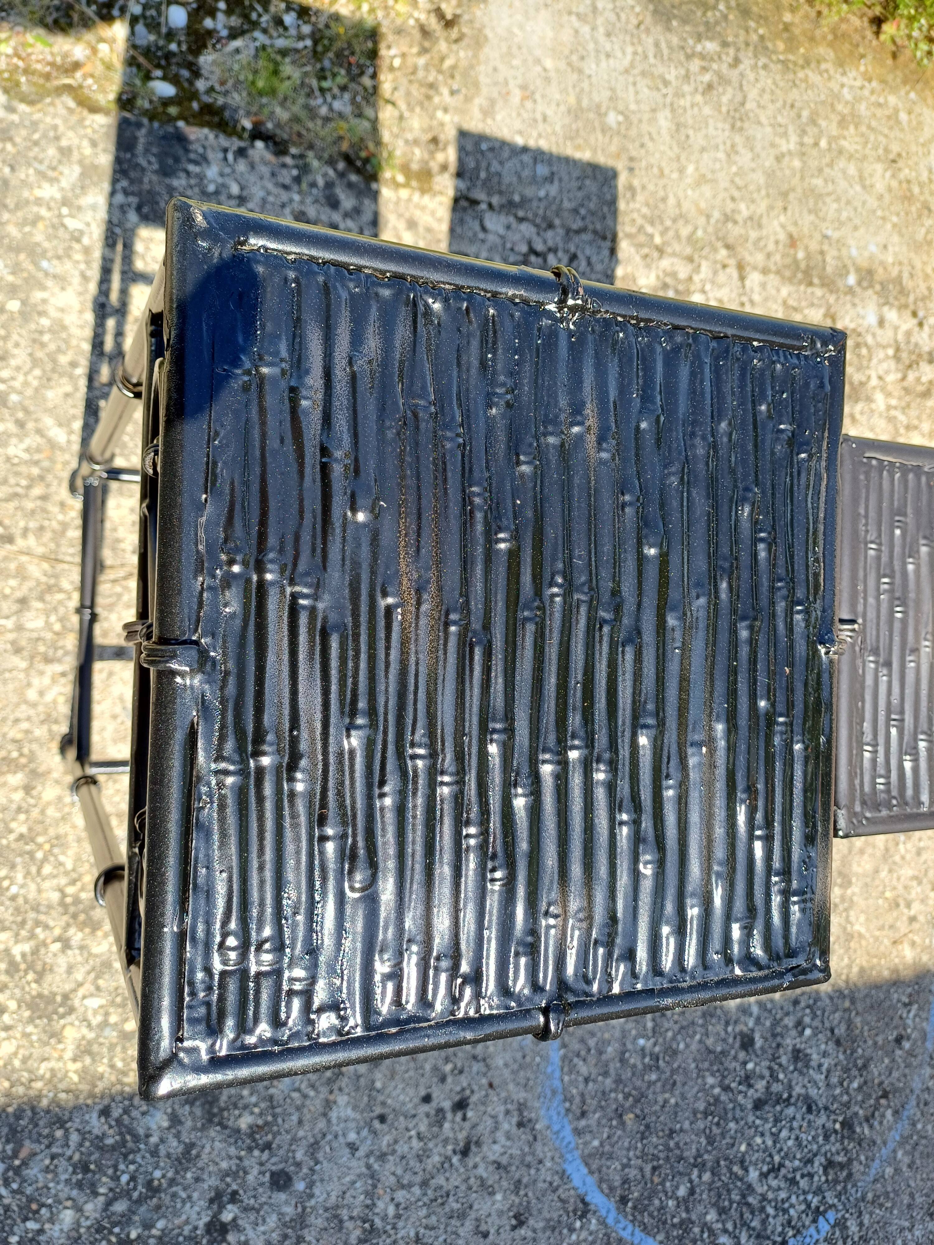 2 Black Wrought Iron Saddles