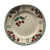 Compotier art deco cherries, longwy model the merises