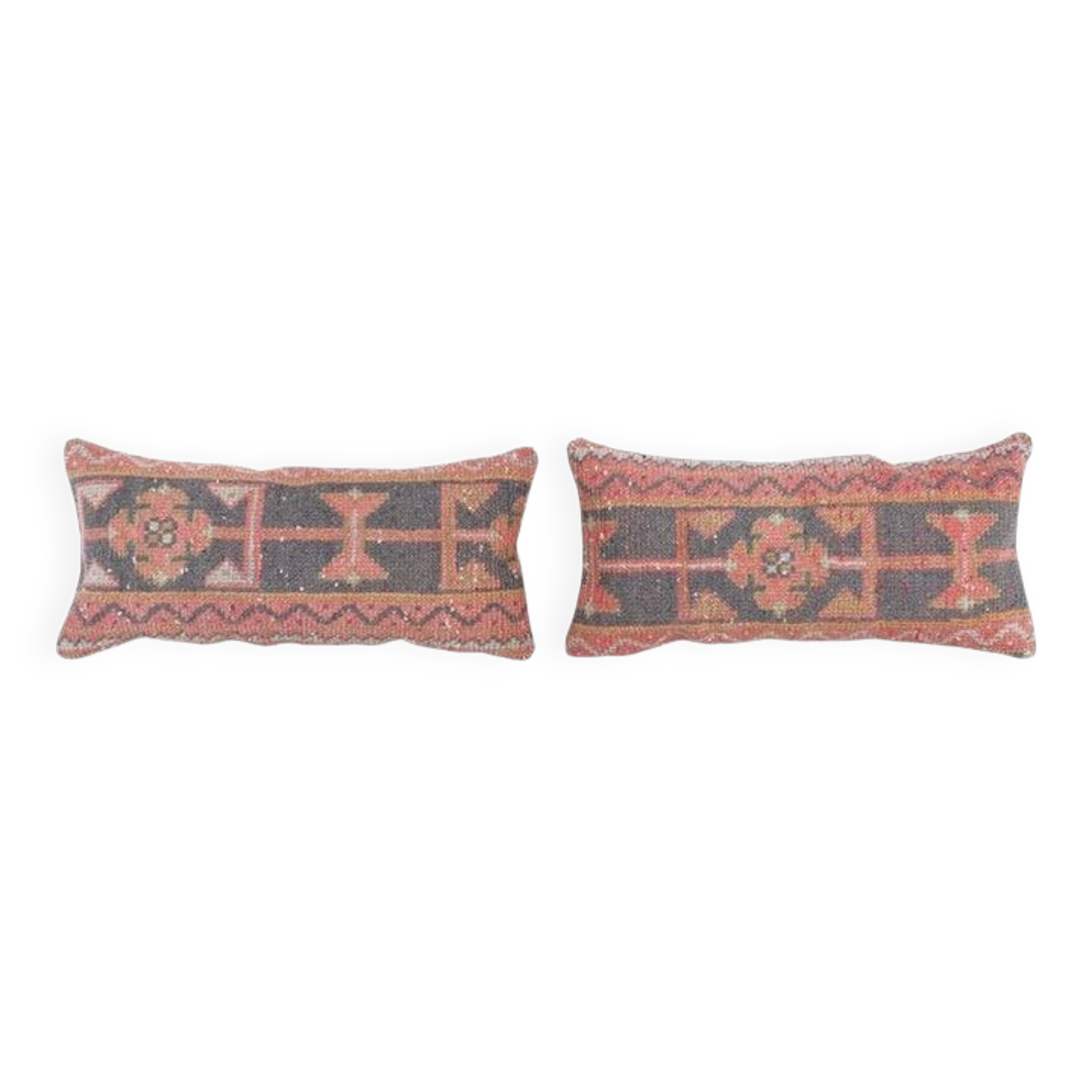Set of 2 vintage Turkish cushion covers 28x56 cm