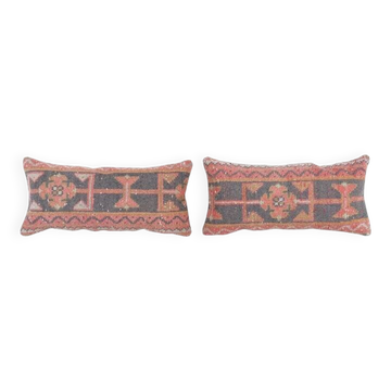 Set of 2 vintage Turkish cushion covers 28x56 cm