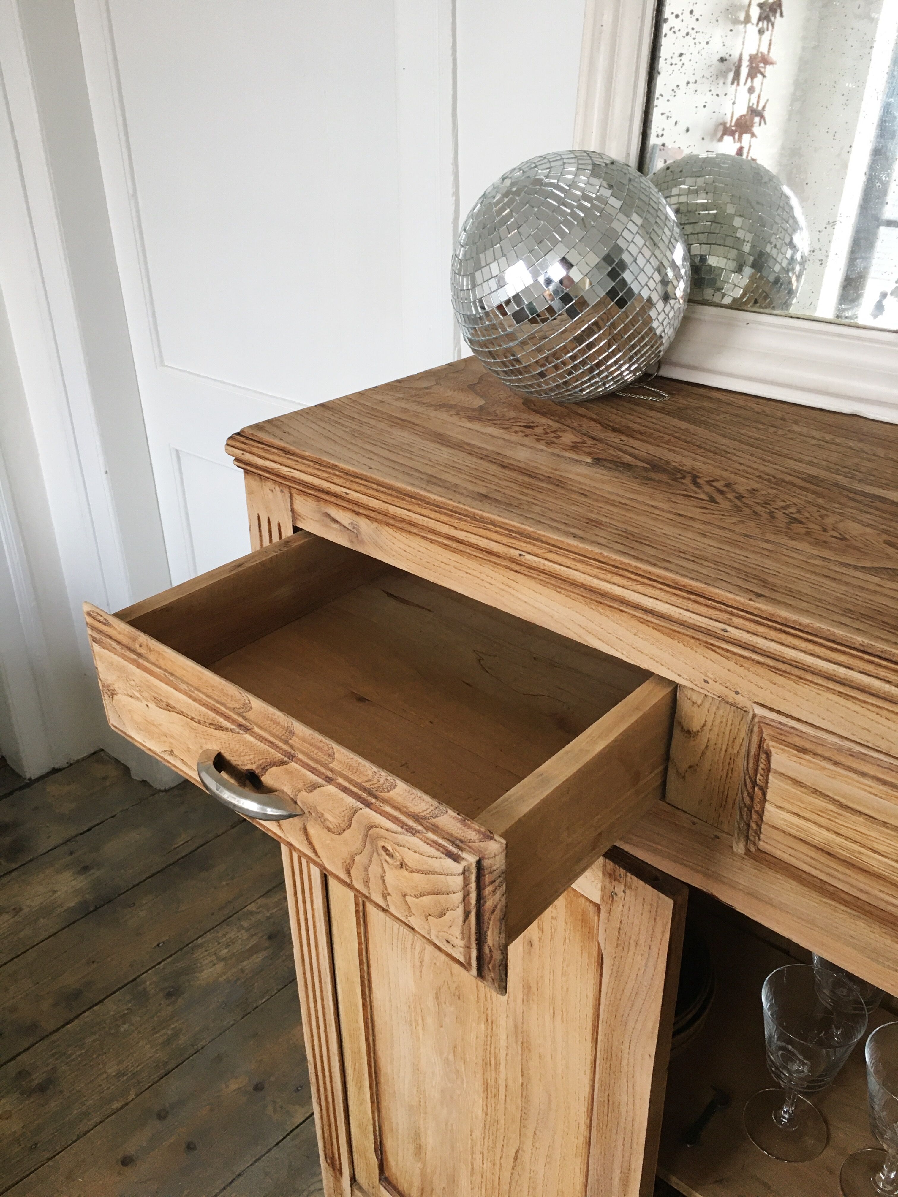 Parisian buffet raw wood