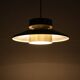 Lyskær Belysning “U.F.O” lampe suspendue / Space Age / design danois moderne / or / laiton / aluminium / années 1970
