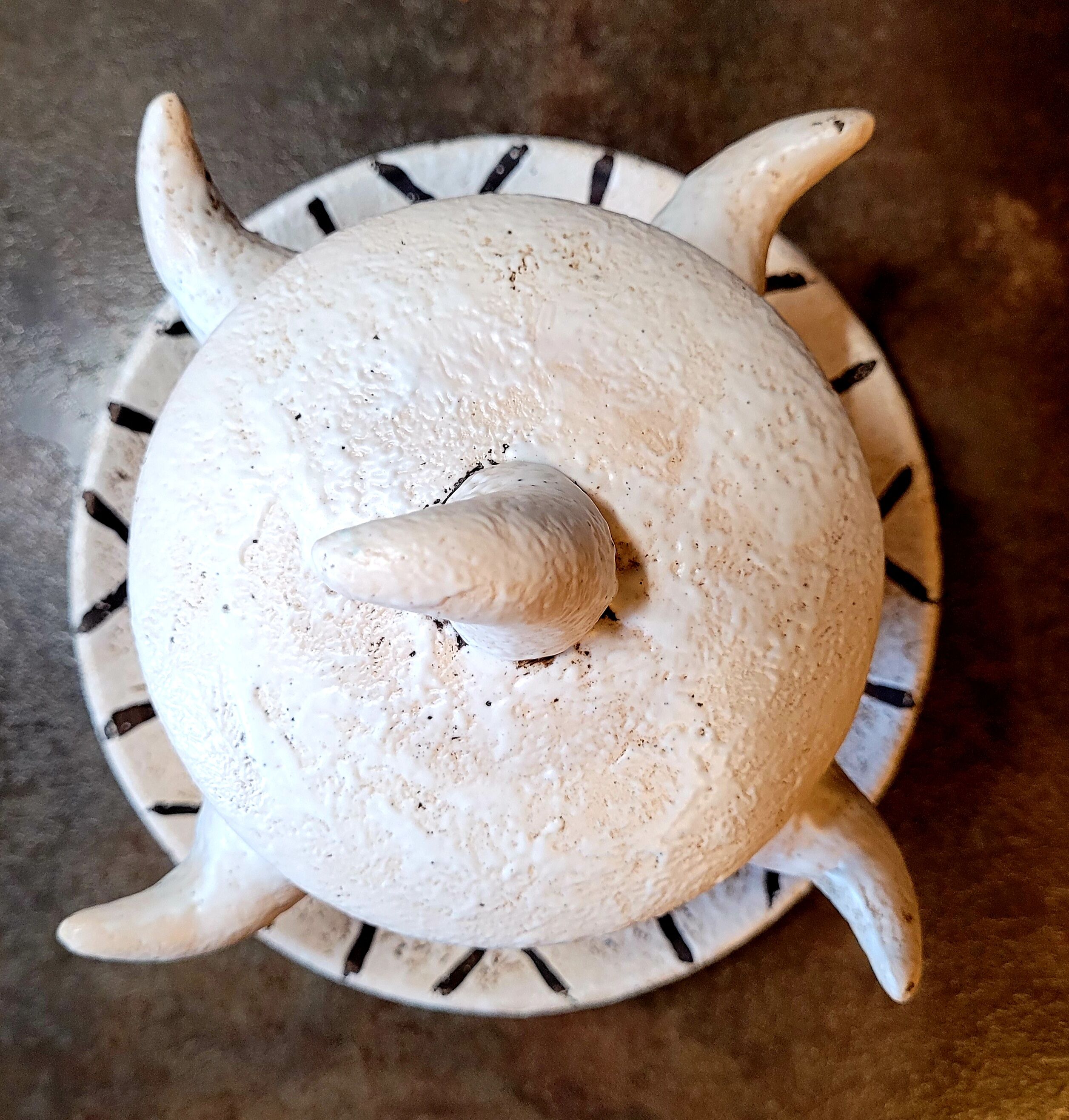 Vintage prehistory ceramic pot signed from the 50s 60s