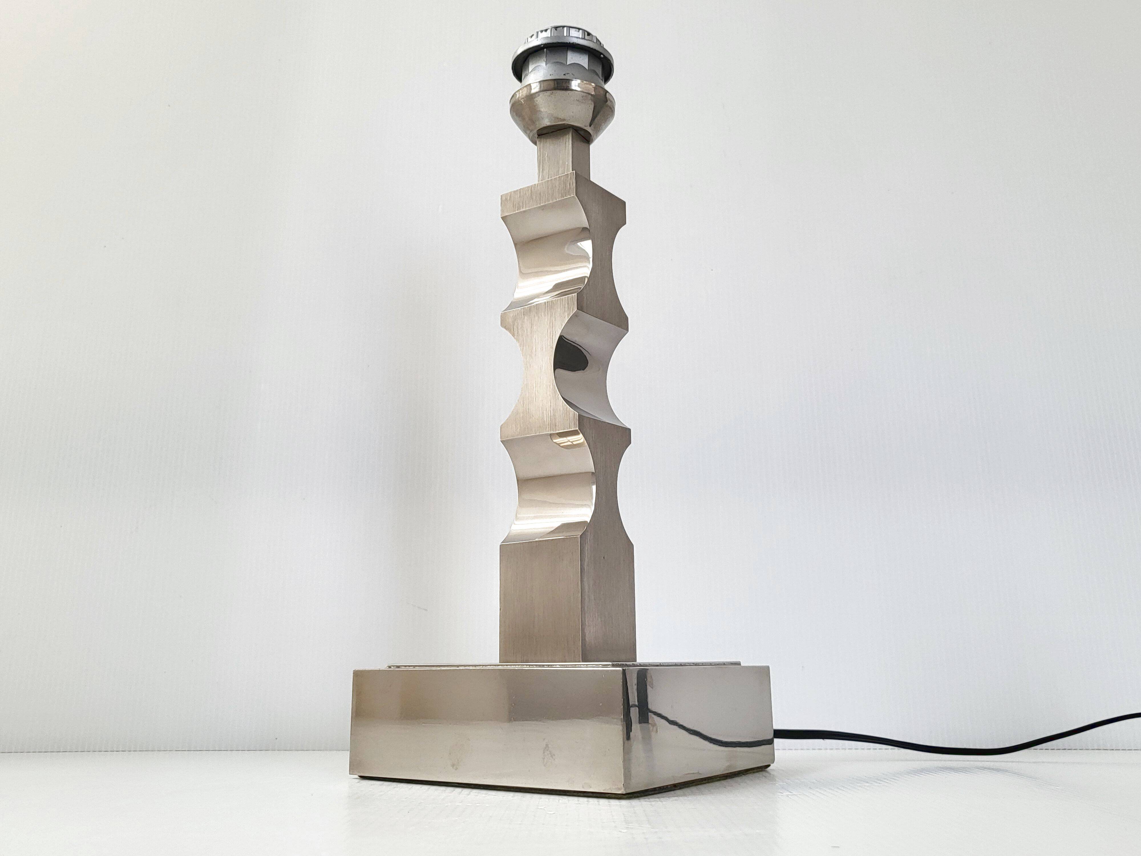 Vintage Binox 1960 stainless steel lamp
