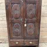 Bikaner wardrobe - Rajasthan, carved from Burmese teak.