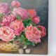 Oil on canvas, bouquet of flowers by Lysiane Boit.