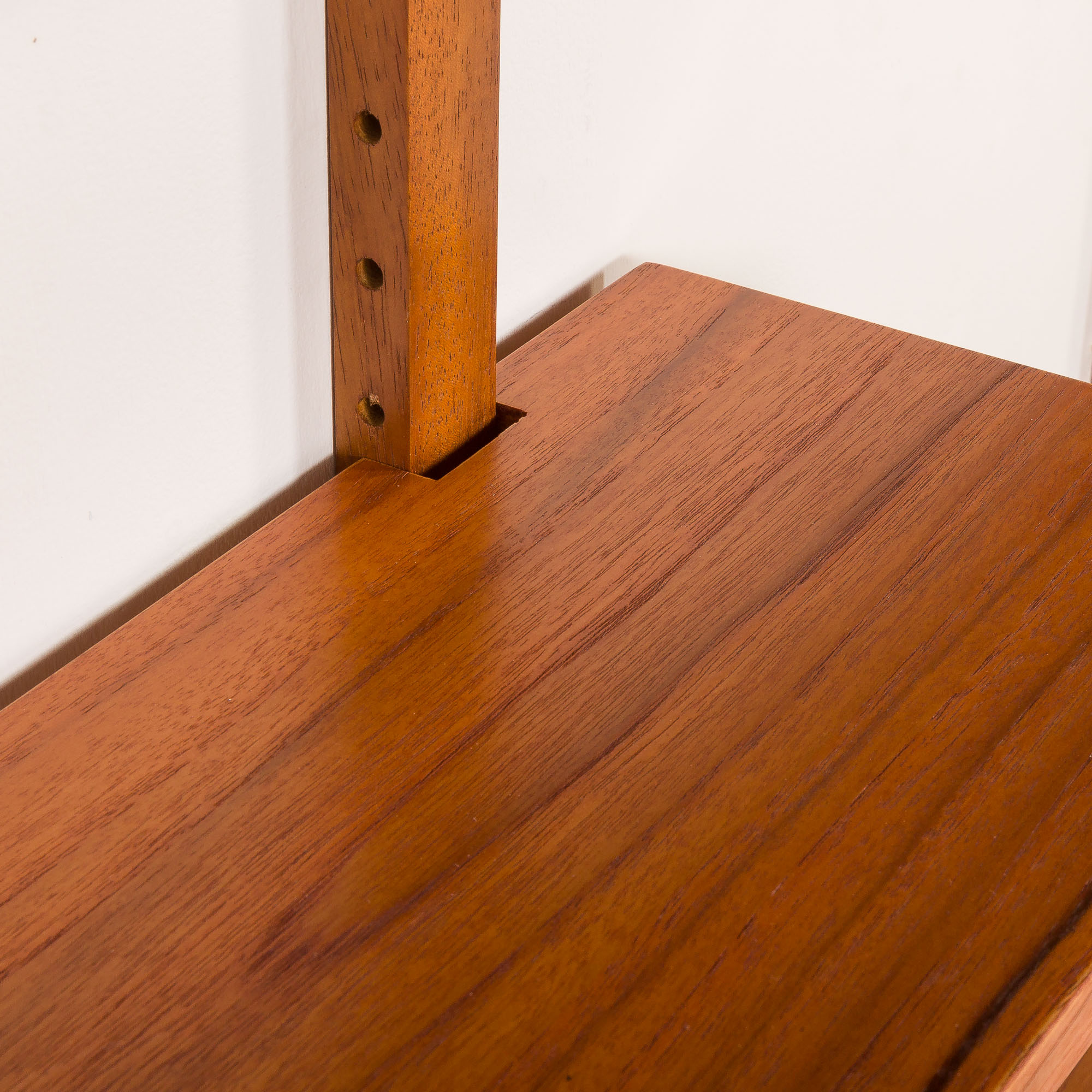 Scandinavian mid-century teak wall unit, 1970s