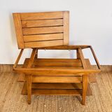 Scandinavian wooden serving trolley by René-Jean CAILLETTE