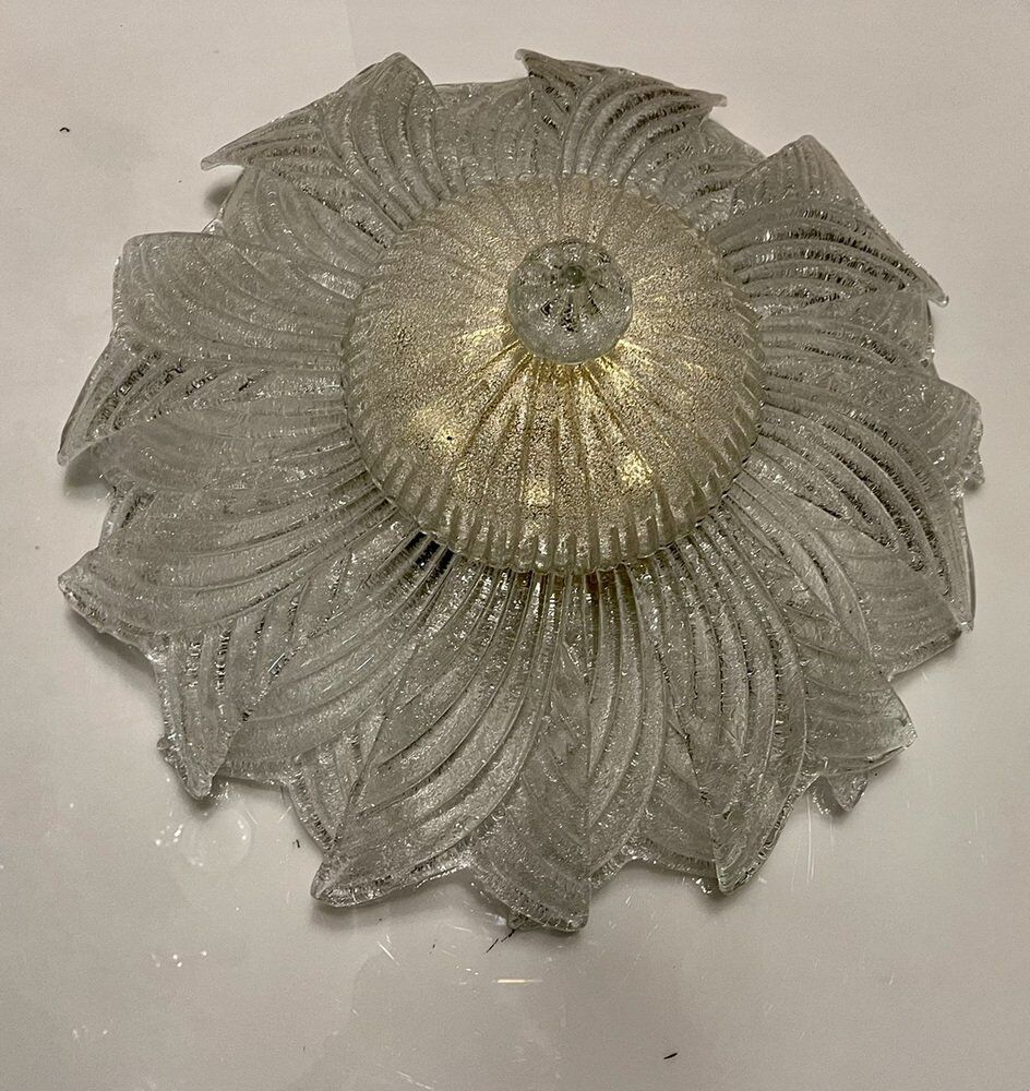 Large Venetian Murano Glass Flush Mount, 1960s