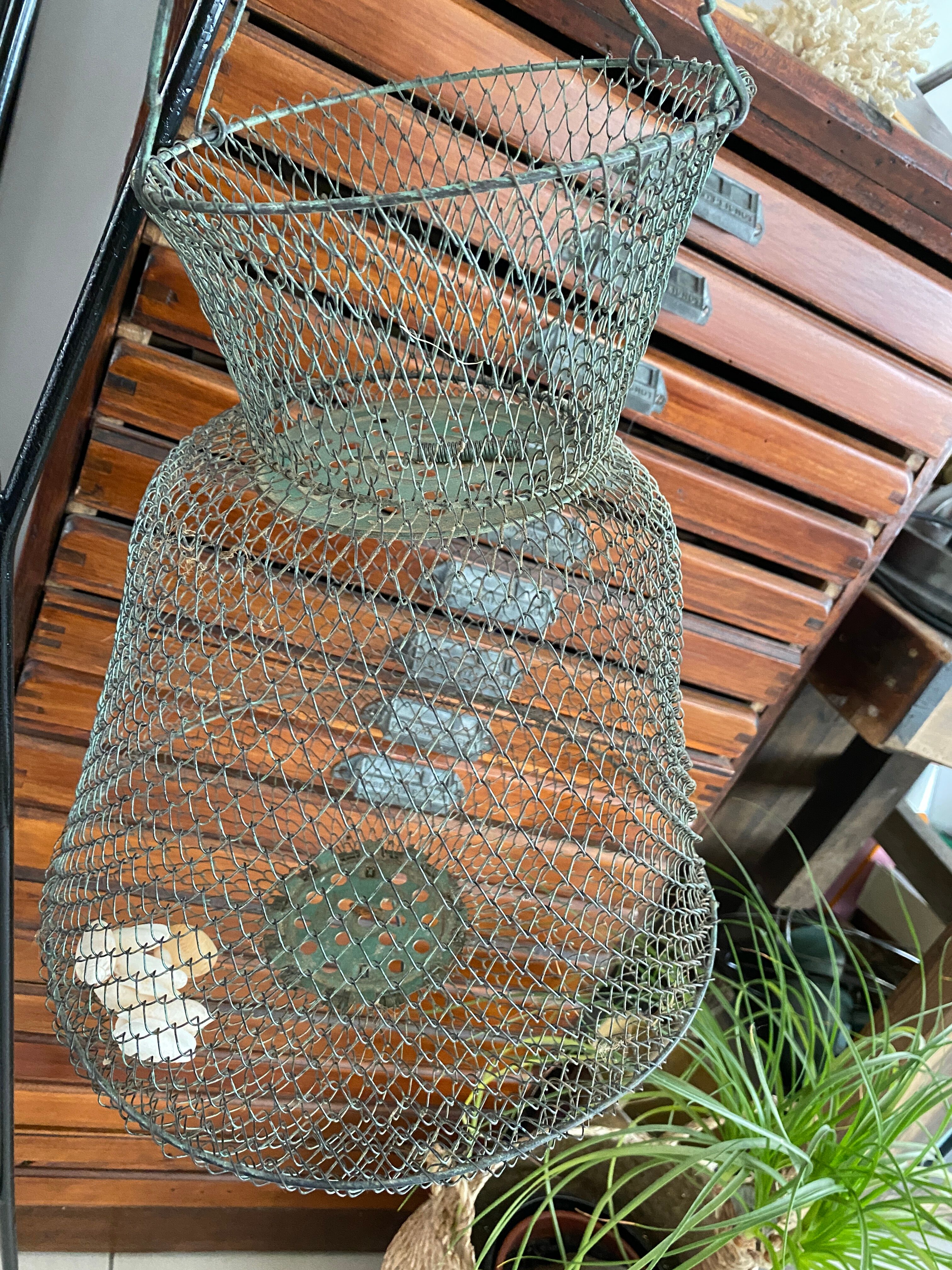 Old vintage metal basket