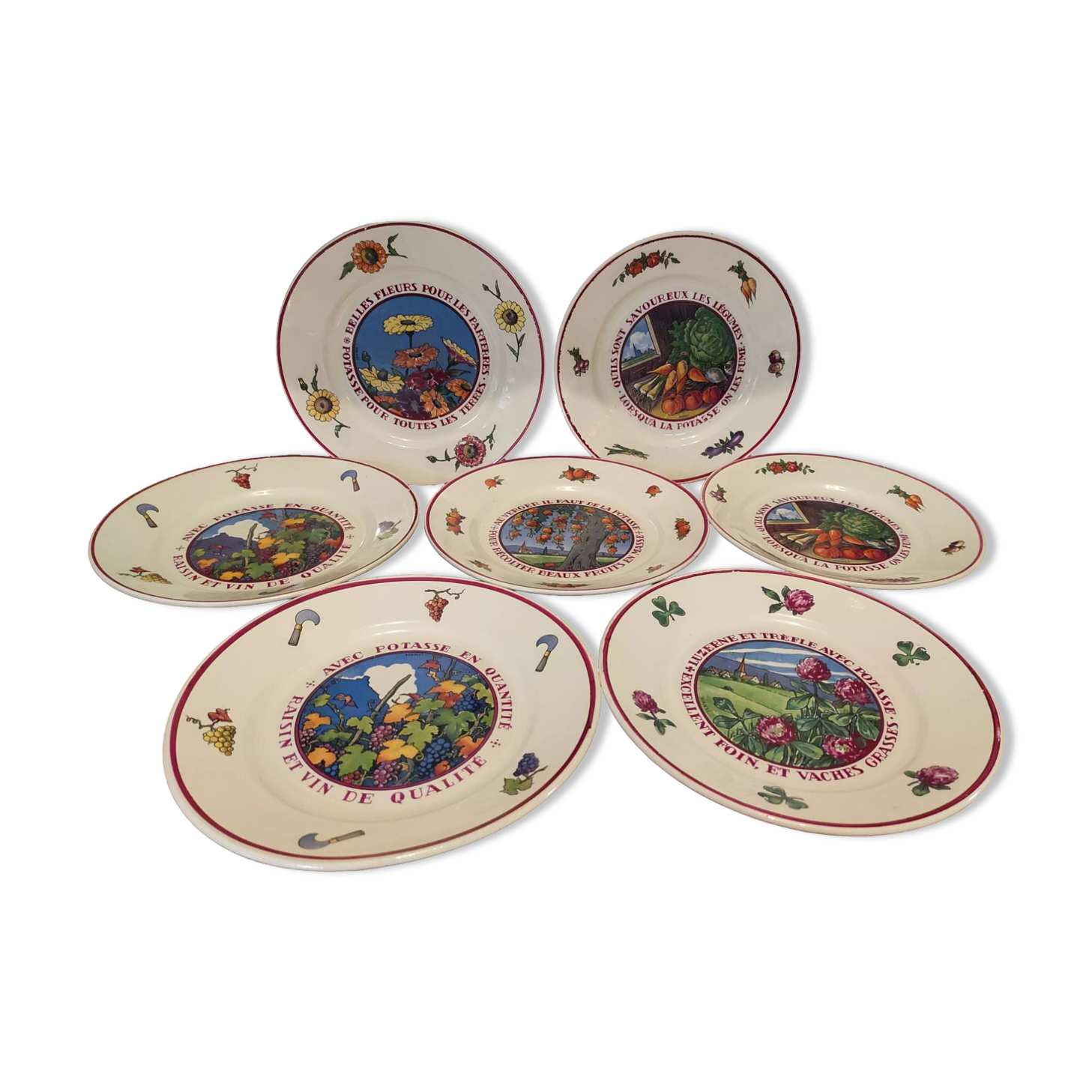 Lunéville 7 flat plates Potash by Hansi