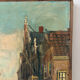 Scene de rue flamande, huile sur toile