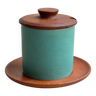 Pot à sucre en céramique turquoise