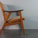 Danish Oak and Wool Chair, Mid-Century Scandinavian 1950s