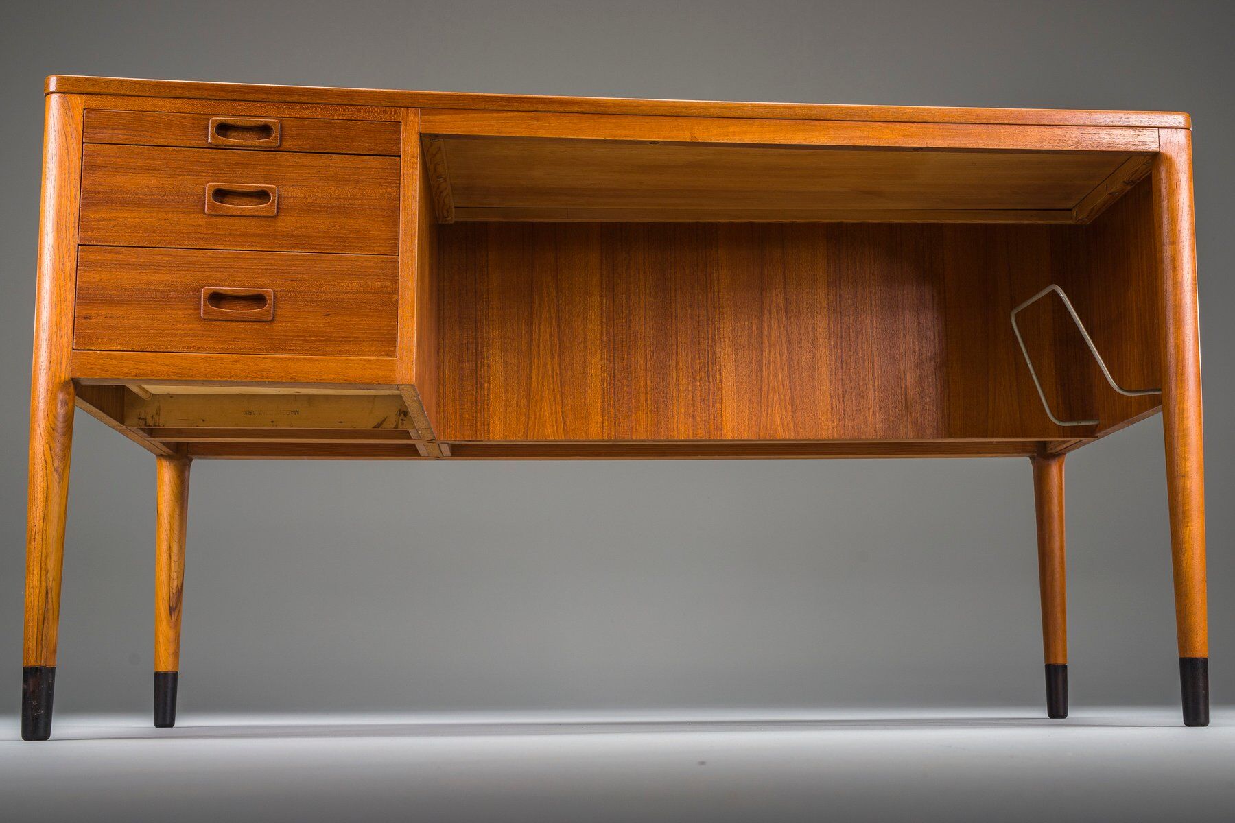 Scandinavian modern teak writing desk attributed to H. Brockmann Petersen for Poul M. Jessen, 1960s