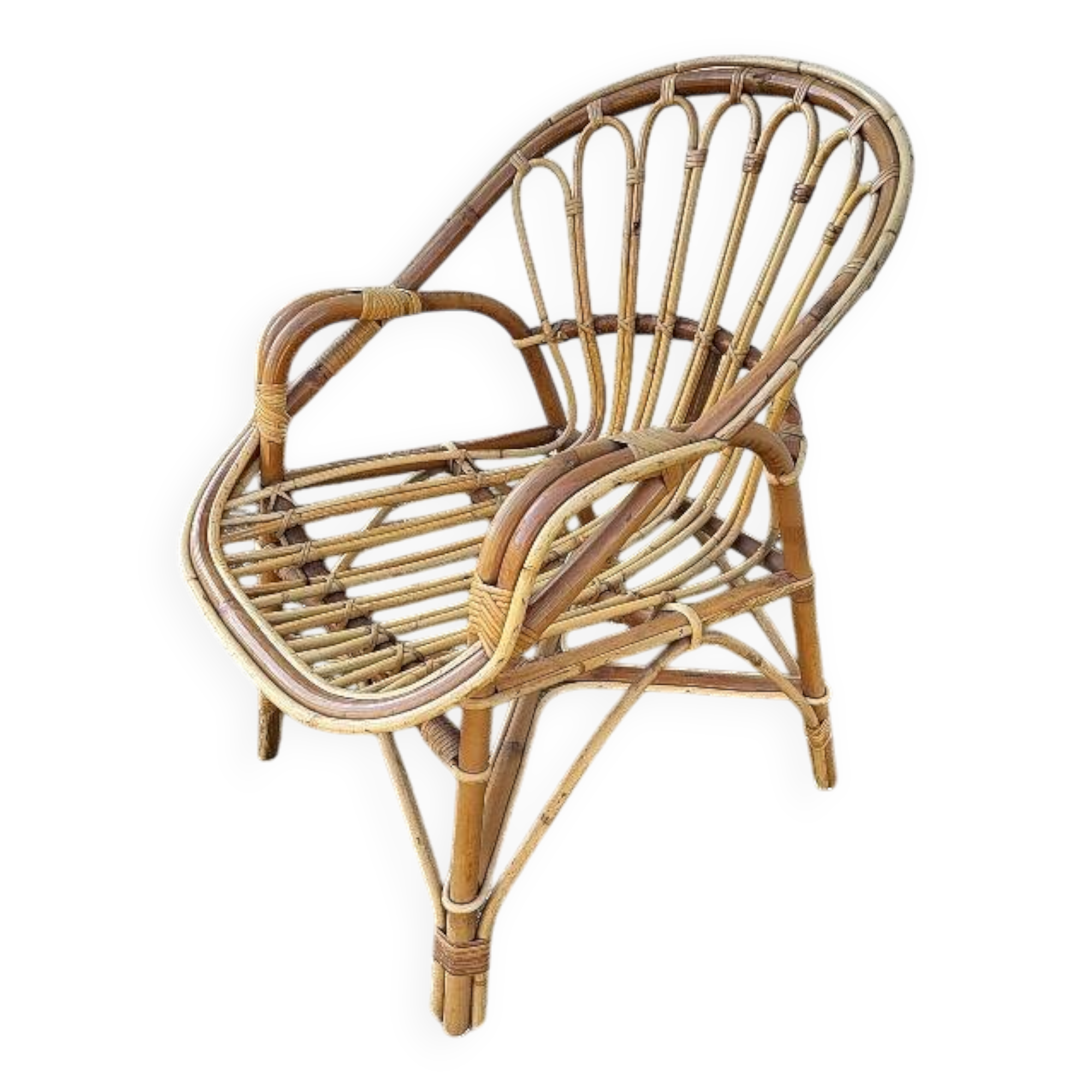 Rattan armchair 1960