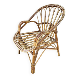 fauteuil en rotin 1960