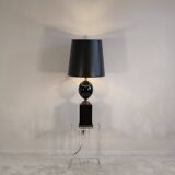 Very beautiful large 1970's egg lamp Le Dauphin in Murano glass and brass