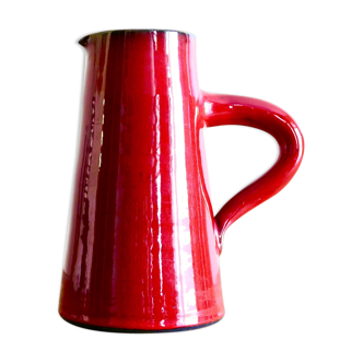 Pichet en céramique rouge de Gérard Hofmann Vallauris années 50