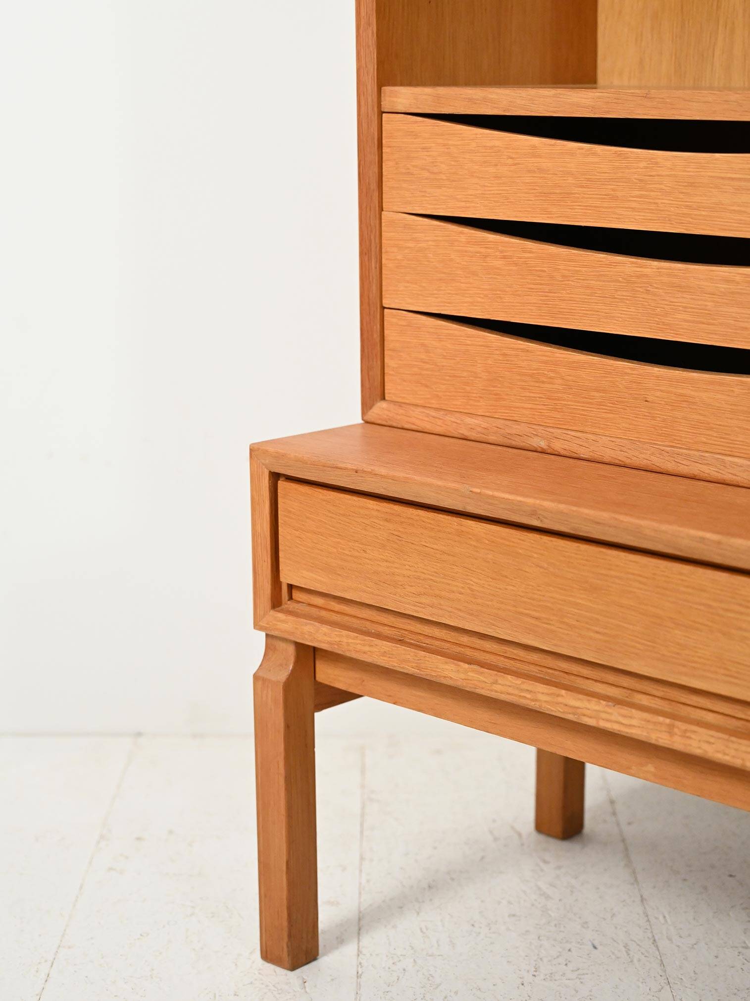 Oak bookcase by Marian Grabinski