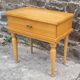 Blond wood bedside table, vintage, 1960s