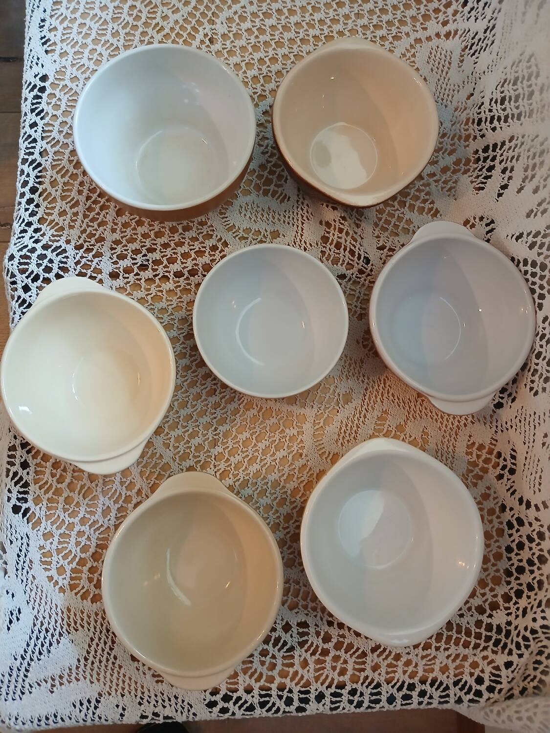 7 antique Émile Henry bowls