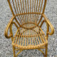 Original vintage rattan armchair
