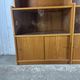 Pair of large vintage wooden display cabinets – 1960s/70s
