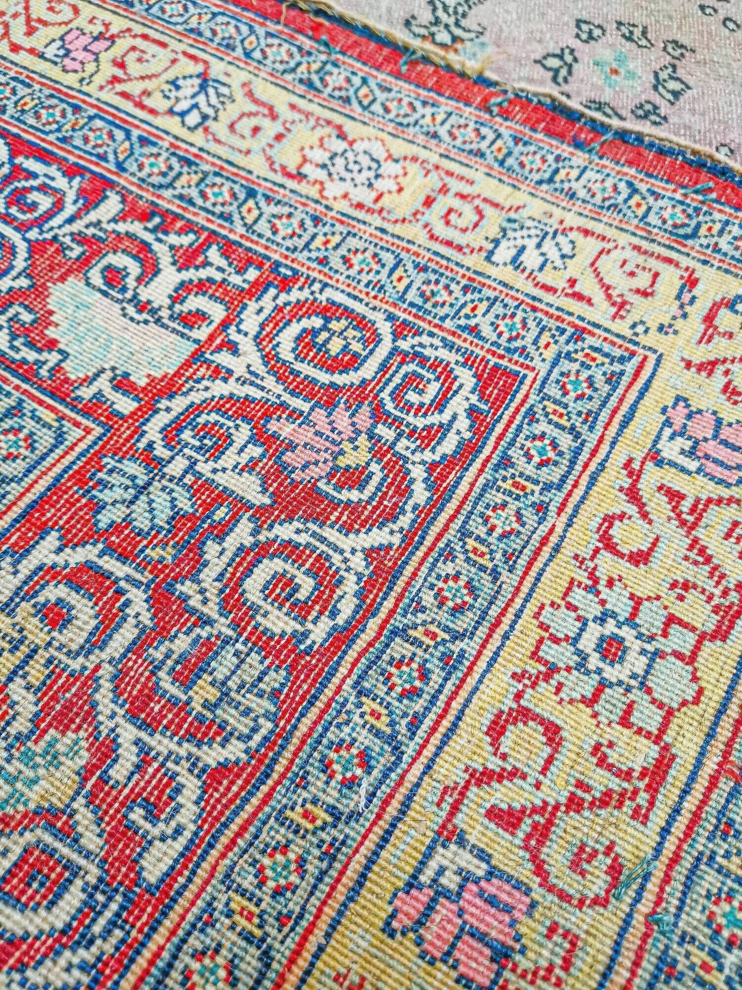 Ancient Persian Oriental rug handmade Tebriz 1.74 x 1.25 m