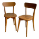 Paire de chaises en bois brut