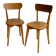 Paire de chaises en bois brut