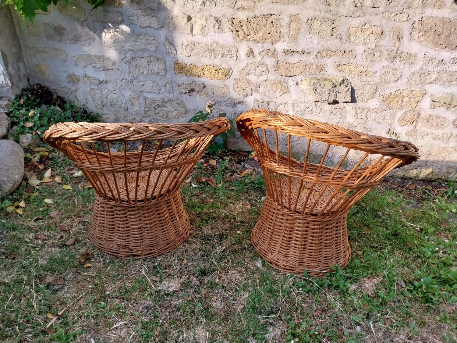 Rattan armchairs 60s