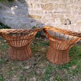Rattan armchairs 60s