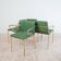 Set of 4 Hollywood Regency vintage design chairs from the 70s modern antiques.