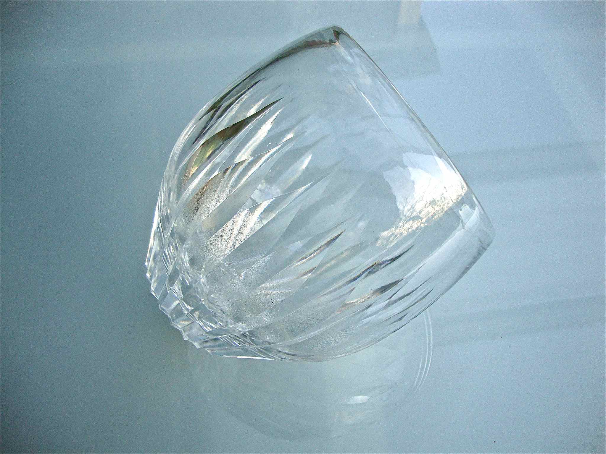 Cut crystal cup vase