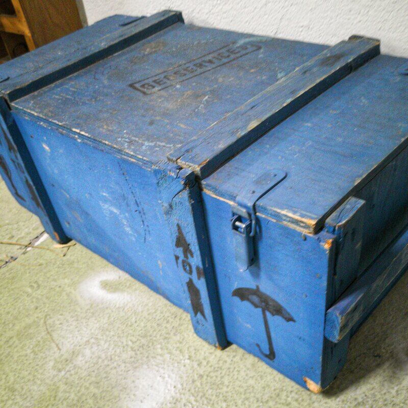 Wooden military crate