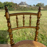 Children's chair in cane and curved wood