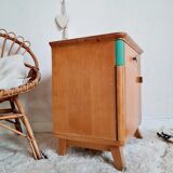 Bedside wood compass feet