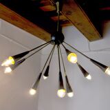 Sputnik 9-armed lustre, Italy, 1960