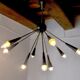Sputnik 9-armed lustre, Italy, 1960