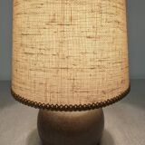 Lampe boule en terre cuite vernissée, France vers 1970