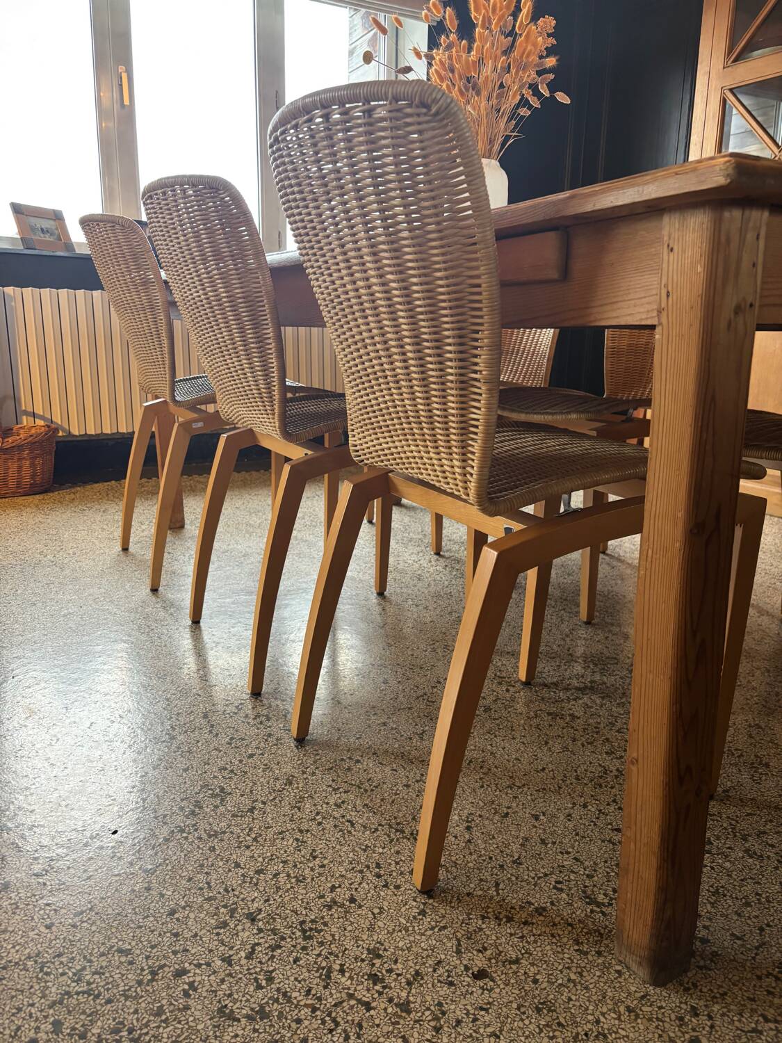 6 chaises en osier libra par Christian Wegner pour ligne roset