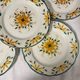 Set of 5 flat plates "Charolle" manufacture of Digoin and Sarreguemines