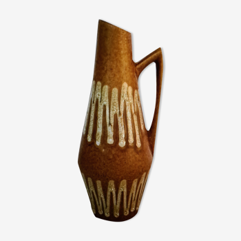 Vase jug pitcher soliflore yellow mustard ceramic w germany midcentury 1950 a 60