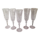 5 crystal champagne flutes